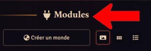 Onglet Modules
